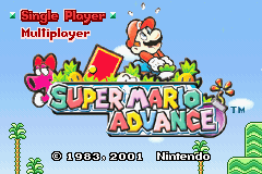 Super Mario Advance Color Restoration Title Screen